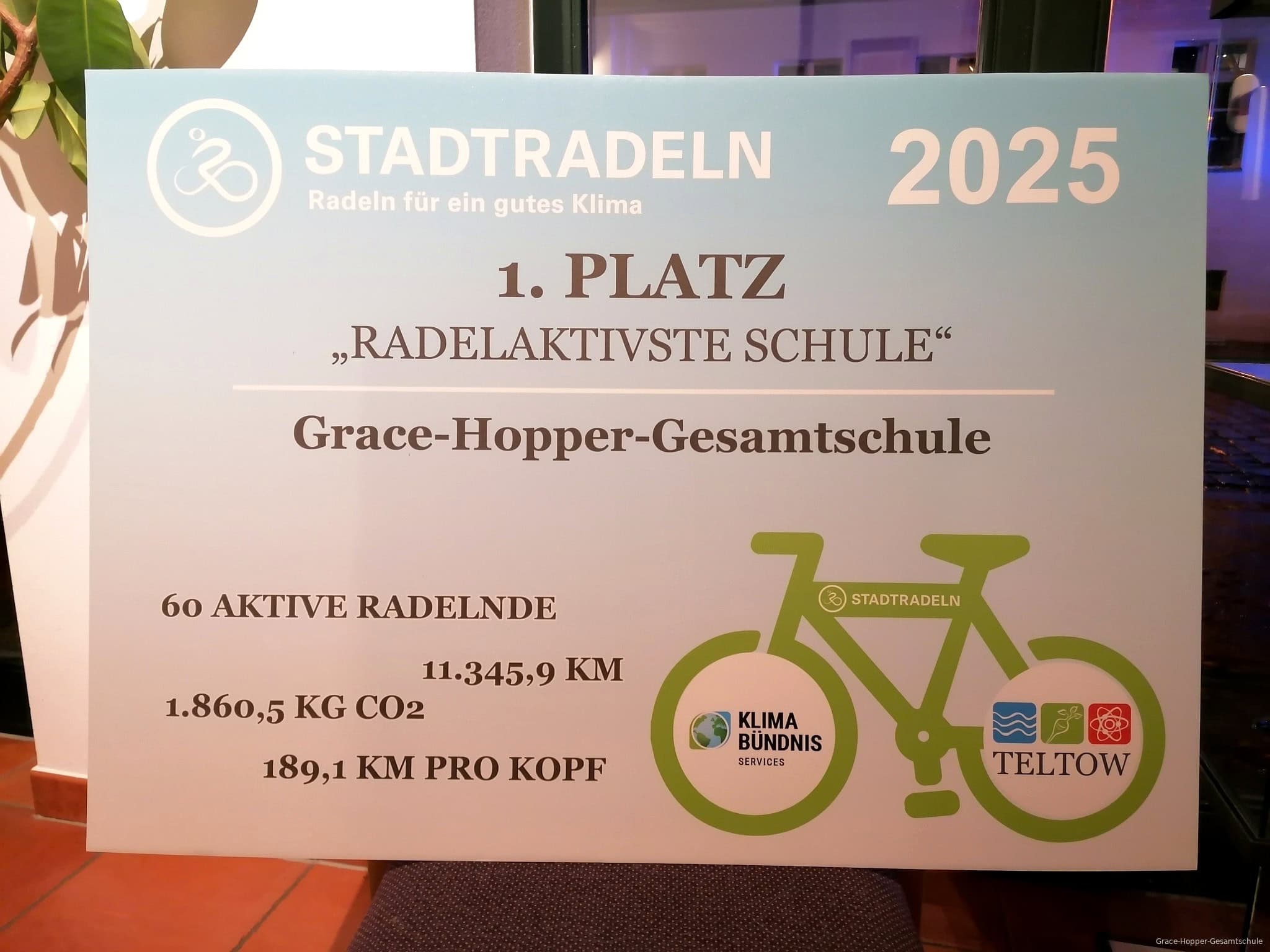 Die GHG ist erfolgreichste weiterführende Schule beim Stadtradeln