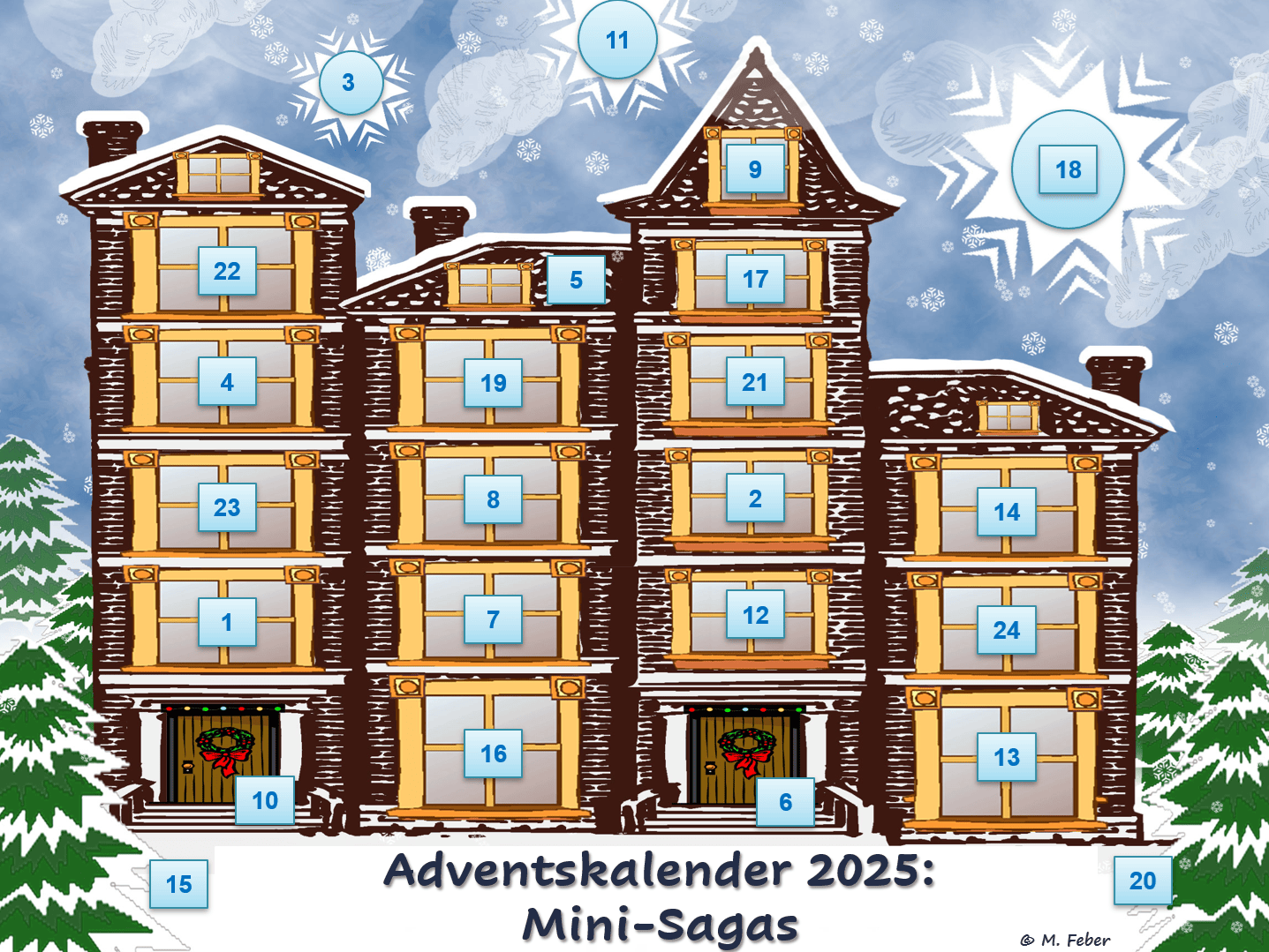 Mini-Saga Adventskalender der Klasse 8a